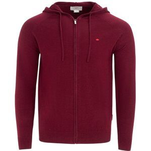 Lee Cooper Mens Acrylic Full Zip Hoodie / Burgundy